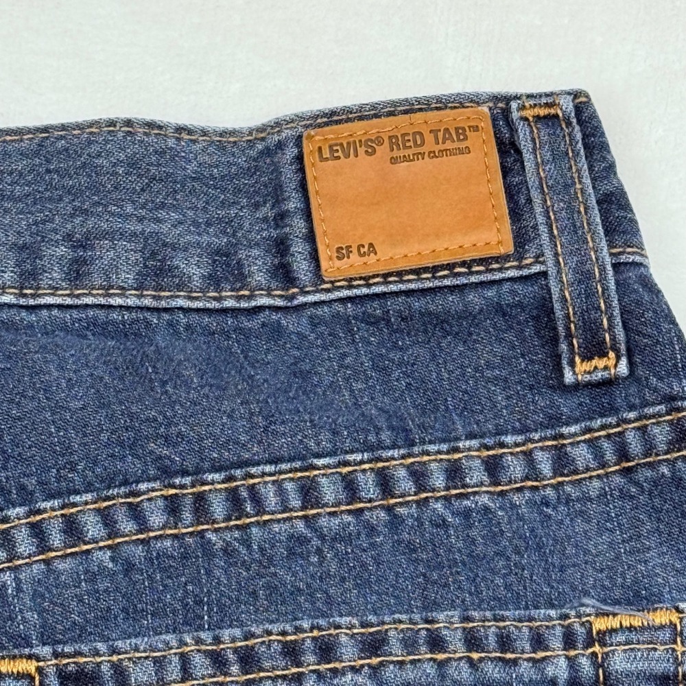 Vintage Levis Red Tab Wide Leg Dark Wash Jeans 50924-1418 Made in USA Size 5M JR - Picture 6 of 14